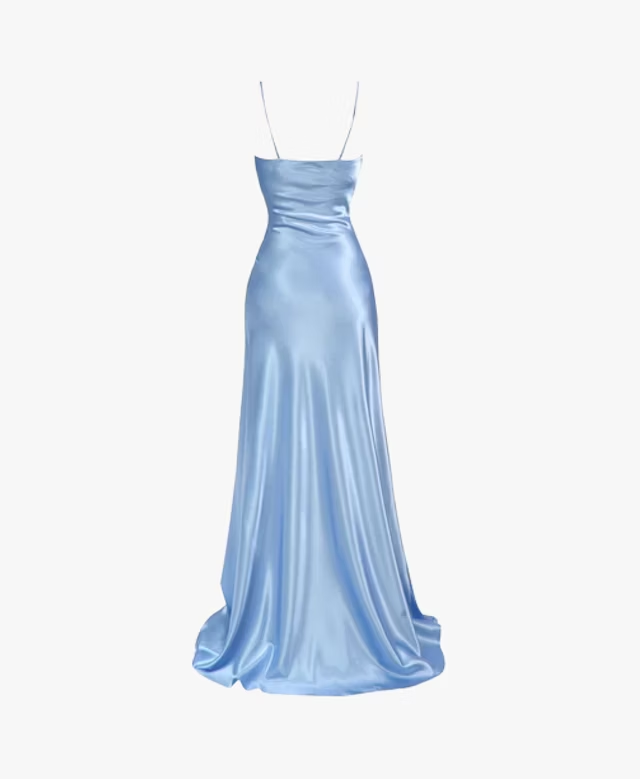 Simple Mermaid Floor Length Prom Dresses With Slit 22Th Birthday Outfit