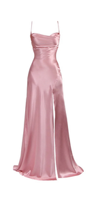 Simple Mermaid Floor Length Prom Dresses With Slit 22Th Birthday Outfit