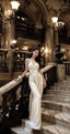 Simple Mermaid Straps Neckline Long Prom Dresses Satin Prom Dress
