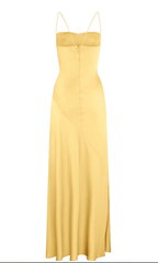 Simple Mermaid Straps Yellow Prom Dresses 21Th Birthday Outfit