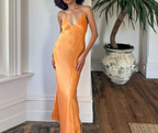 Simple Satin Prom Dresses Long Prom Dresses