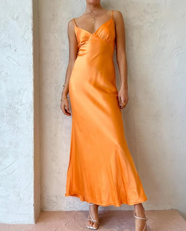 Simple Satin Prom Dresses Long Prom Dresses