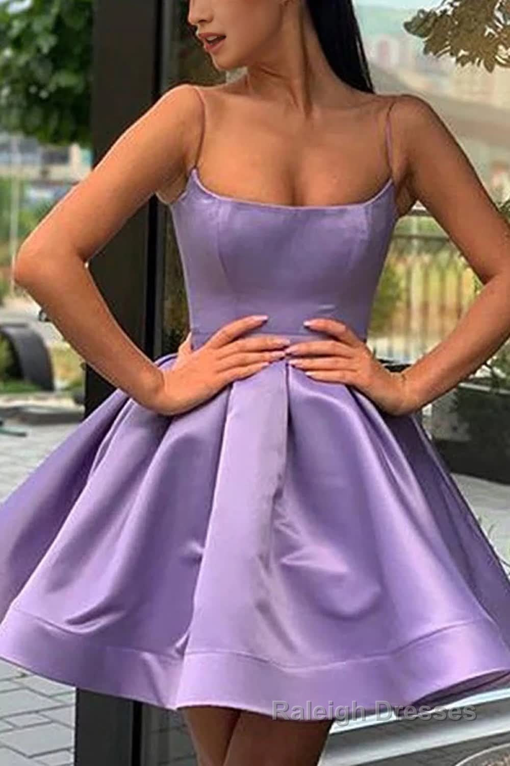 Simple Purple Short Homecoming Dress Main image