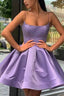 Simple Purple Short Homecoming Dress