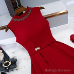Simple Red Hoco Dresses Short Homecoming Dress
