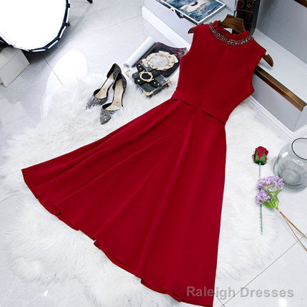 Simple Red Hoco Dress Short Homecoming Dresses