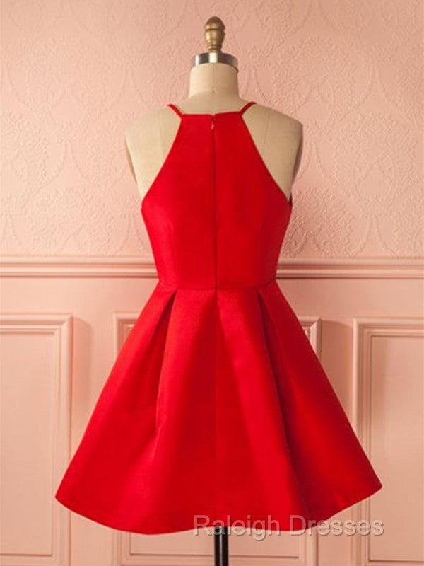 Simple Red Short Prom Dresses Short Red Homecoming Dresses Red Short Mini Prom Dresses