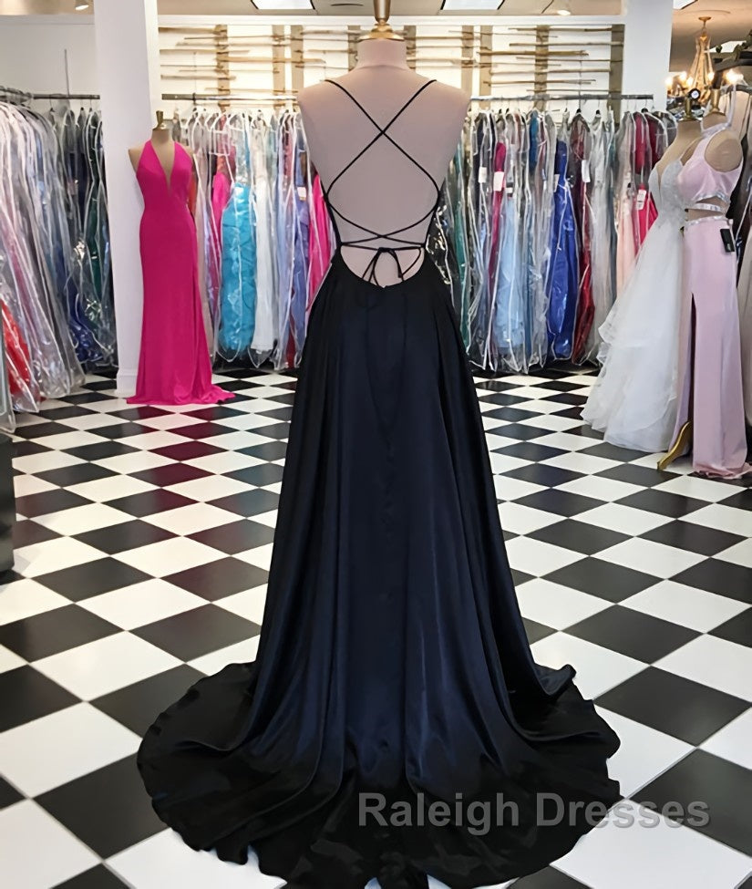 Simple satin long prom Dresses long Prom Dresses
