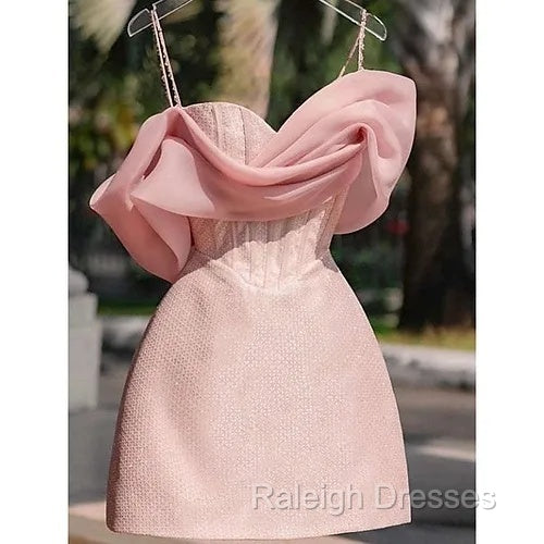 Simple Sheath Straps Pink Homecoming Dresses 16Th Birthday Outfits