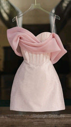 Simple Sheath Straps Pink Homecoming Dresses 16Th Birthday Outfits