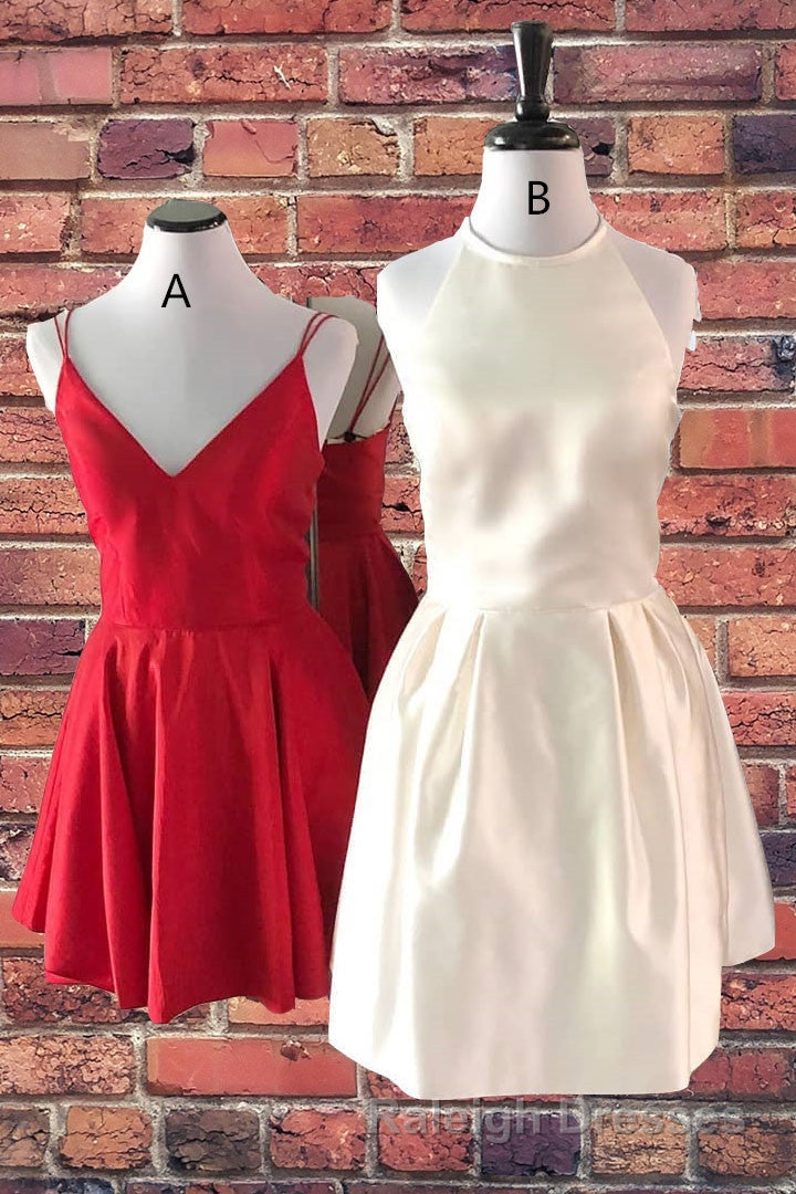 Simple Short Red Homecoming Dresses,Cocktail Dresses Classy