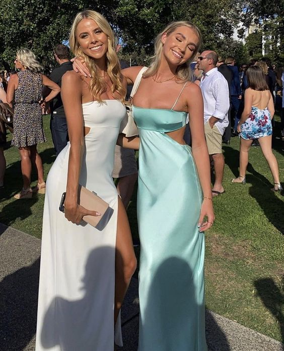 Simple Spaghetti Straps Prom Dresses Long Birthday Outfit