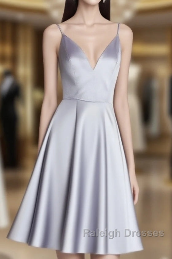 Simple Spaghetti Straps V-Neck Short Prom Dress/Homecoming Dresses