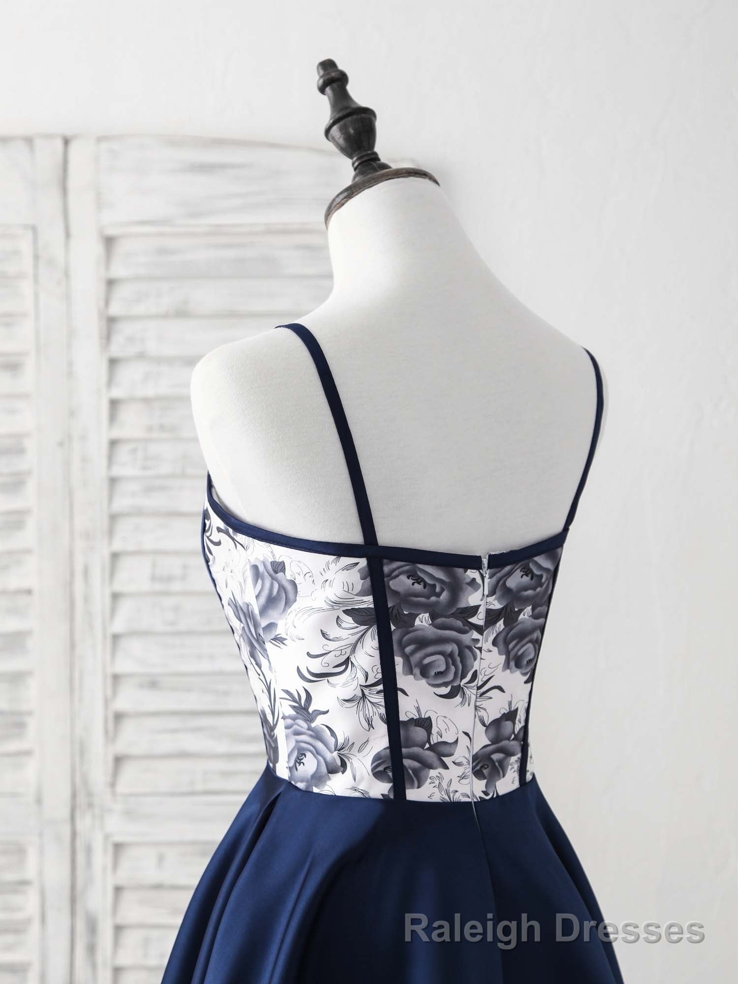 Simple Sweetheart Dark Blue Short Prom Dress Blue Homecoming Dress