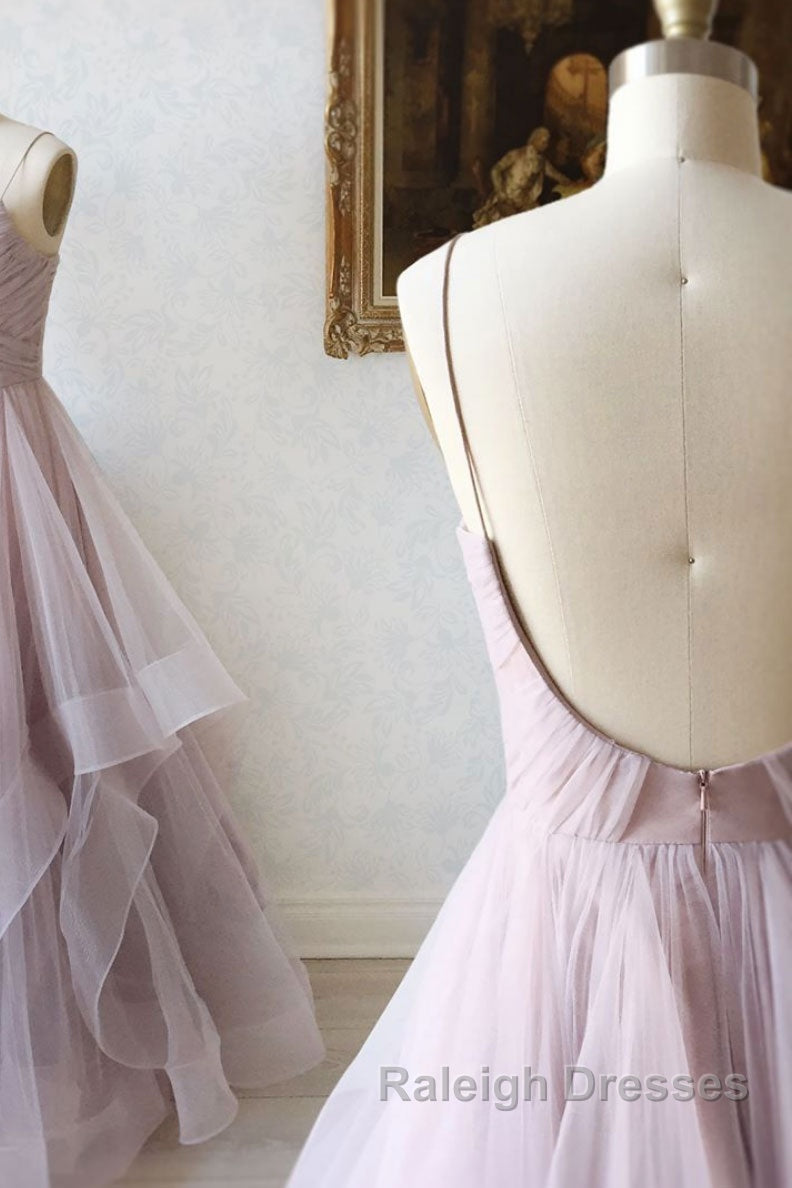 Simple sweetheart neck tulle Prom Dresses Long Prom Dresses