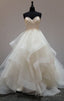 Simple Sweetheart Neck Tulle Long Wedding Dress,Corset Back Bridal Gowns