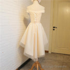 Simple Sweetheart Off Shoulder High Low Prom Dresses Homecoming Dresses