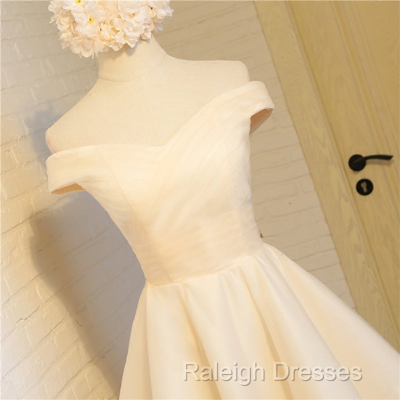 Simple Sweetheart Off Shoulder High Low Prom Dresses Homecoming Dresses Short Prom Dress