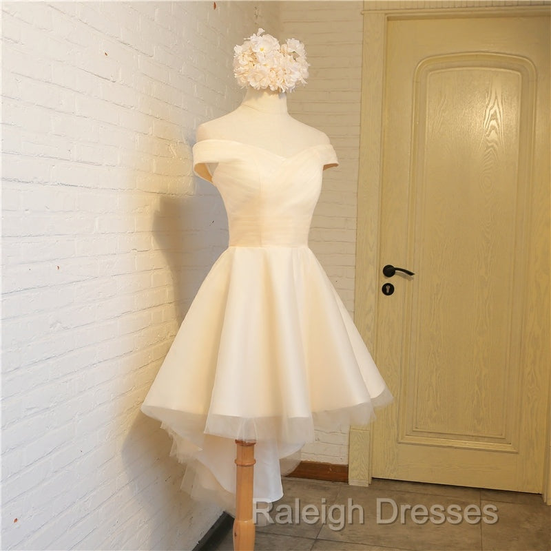 Simple Sweetheart Off Shoulder High Low Party Dress Homecoming Dress, Short Prom Dresses