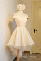 Simple Sweetheart Off Shoulder High Low Party Dress Homecoming Dress, Short Prom Dresses