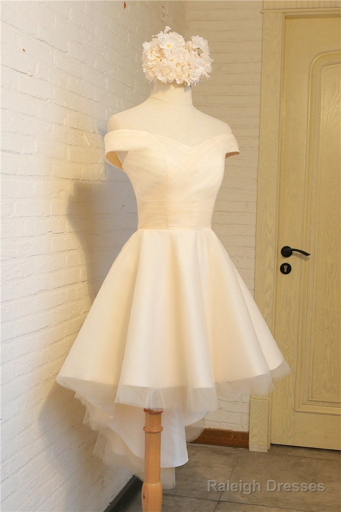 Simple Sweetheart Off Shoulder High Low Party Dress Homecoming Dress Main image