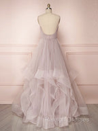 Simple Tulle Long Prom Dress Tulle Sweet 16 Dress