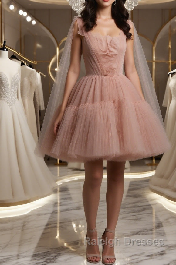 Simple tulle short prom Dresses tulle homecoming Dresses Main image