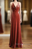 Simple V Neck Velvet Formal Dresses Mermaid Long Wedding Guest Dress