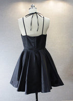 Simple V-Neckline Short Straps Halter Homecoming Dress Teen Dresses Summer Dresses