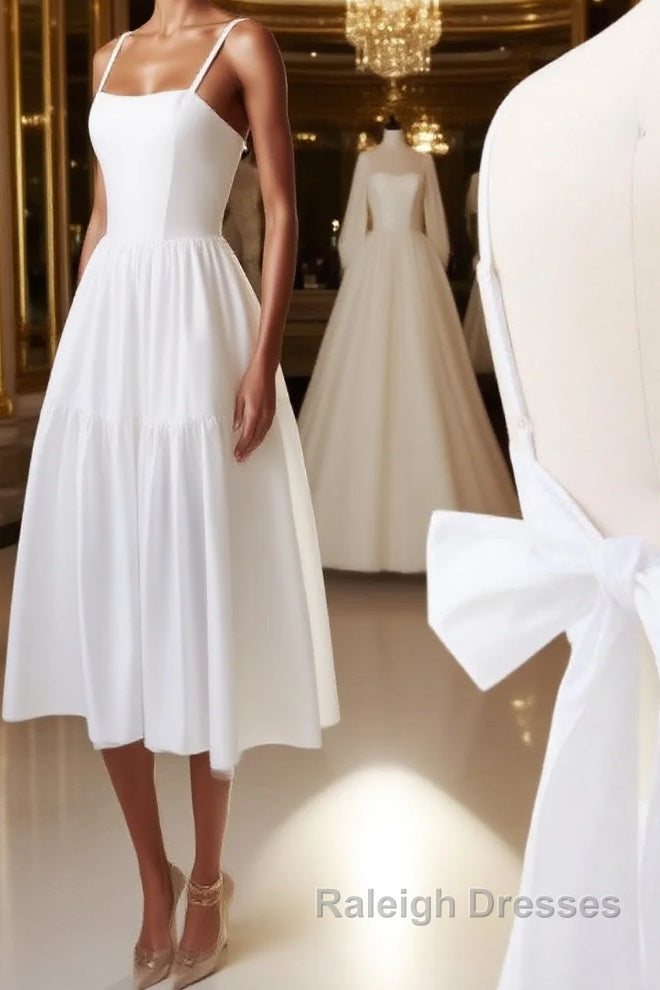 Simple white backless short prom dress, white homecoming dress