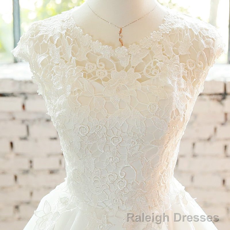 Simple White Cute Lace Short Graduation Dress, Lovely Party Dresses