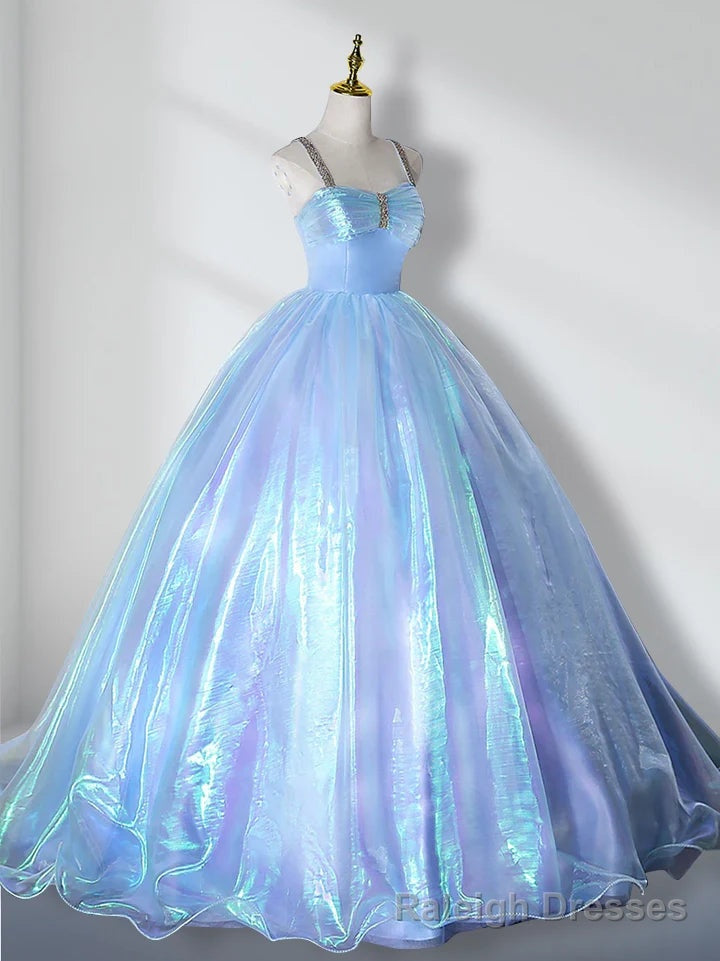 Sky Blue Sweetheart Neck Long Prom Quinceanera Dresses Secondary image