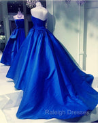 Sleeveless Ball Gowns Satin Dresses With Bow Sashes