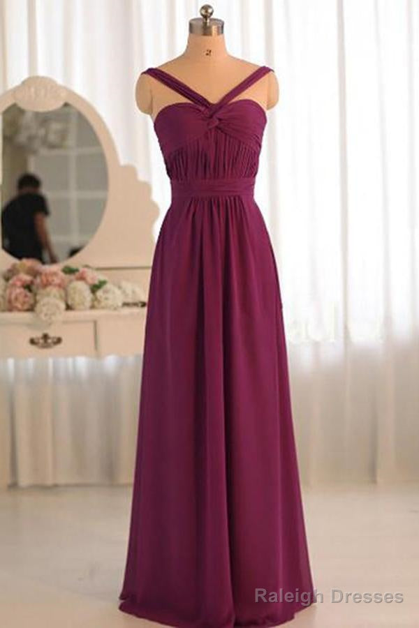 Sleeveless Chiffon Floor-Length Bridesmaids Dress