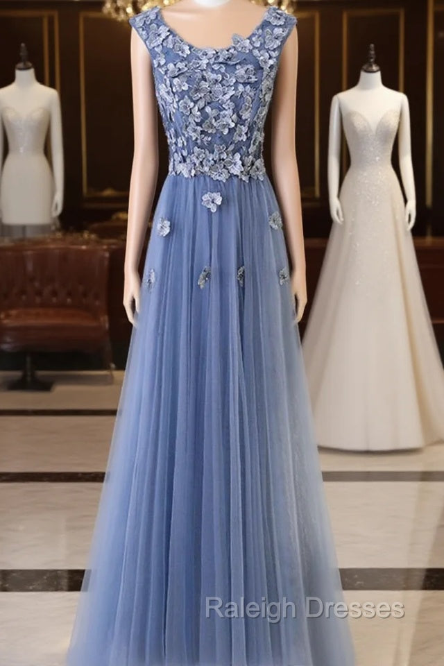 Sleeveless Tulle Floor-Length Scoop Neck Bridesmaids Dresses Main image