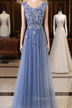 Sleeveless Tulle Floor-Length Scoop Neck Bridesmaids Dresses