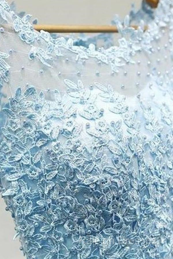 Sleeveless Tulle Homecoming Dress Short Prom Dress With Lace Appliques