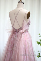 Spaghetti Straps Backless Formal Prom Dresses For Wedding Party