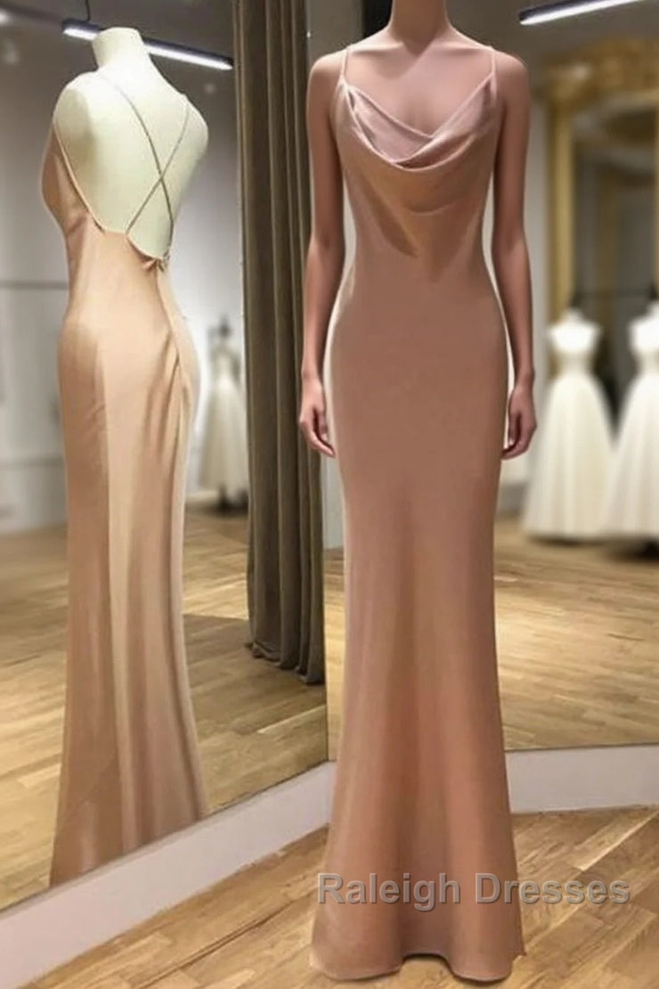 Spaghetti Straps Backless Mermaid Prom Dresses Long Prom Dresses Main image
