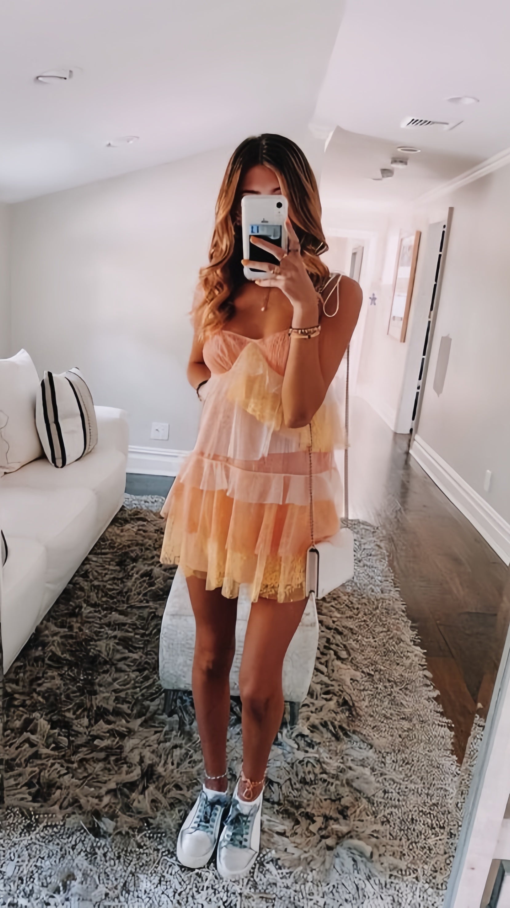 Spaghetti Straps Chiffon Lace Homecoming Dress Mini Prom Dresses