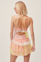 Spaghetti Straps Chiffon Lace Homecoming Dress Mini Prom Dresses