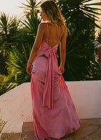 Spaghetti Straps Elegant Long Satin Prom Dress Evening Dress Party Dress Wedding Holiday Birthday Party Dress