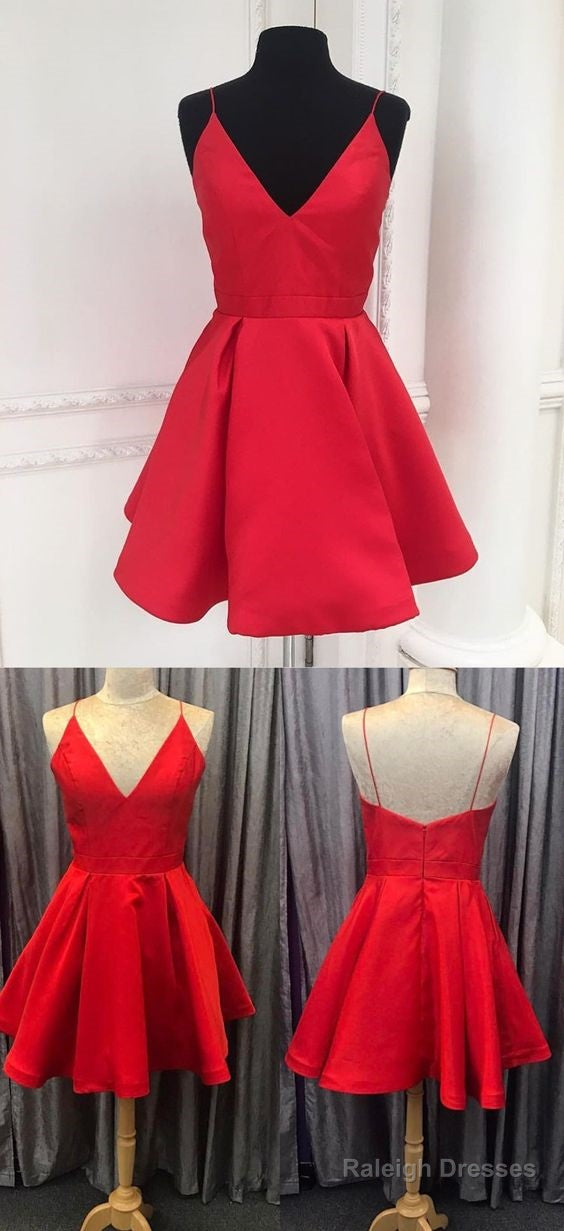 Spaghetti Straps Homecoming Dress