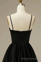 Spaghetti Straps Informal Tea-Length Bridal Gown