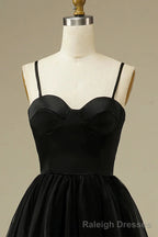 Spaghetti Straps Informal Tea-Length Bridal Gown