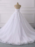 Spaghetti Straps Lace Tulle Ruffles Wedding Dress