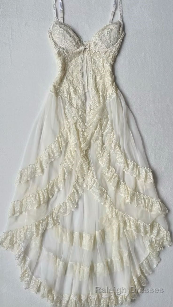 Spaghetti Straps Long Prom Prom Dresses Tulle Lace Dresses