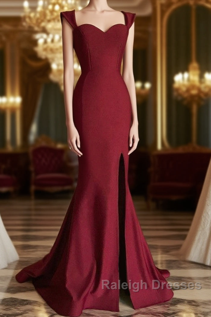 Spaghetti Straps Mermaid Dresses With Slit Main image