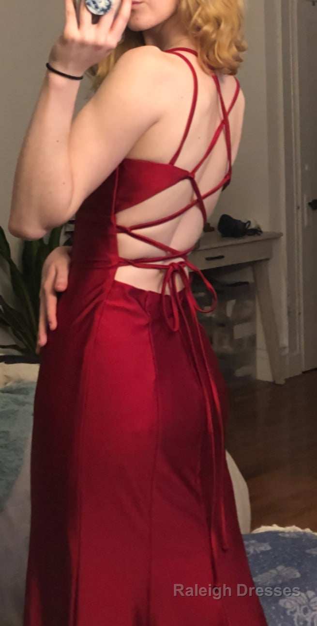 Spaghetti Straps Mermaid Long Prom Dress
