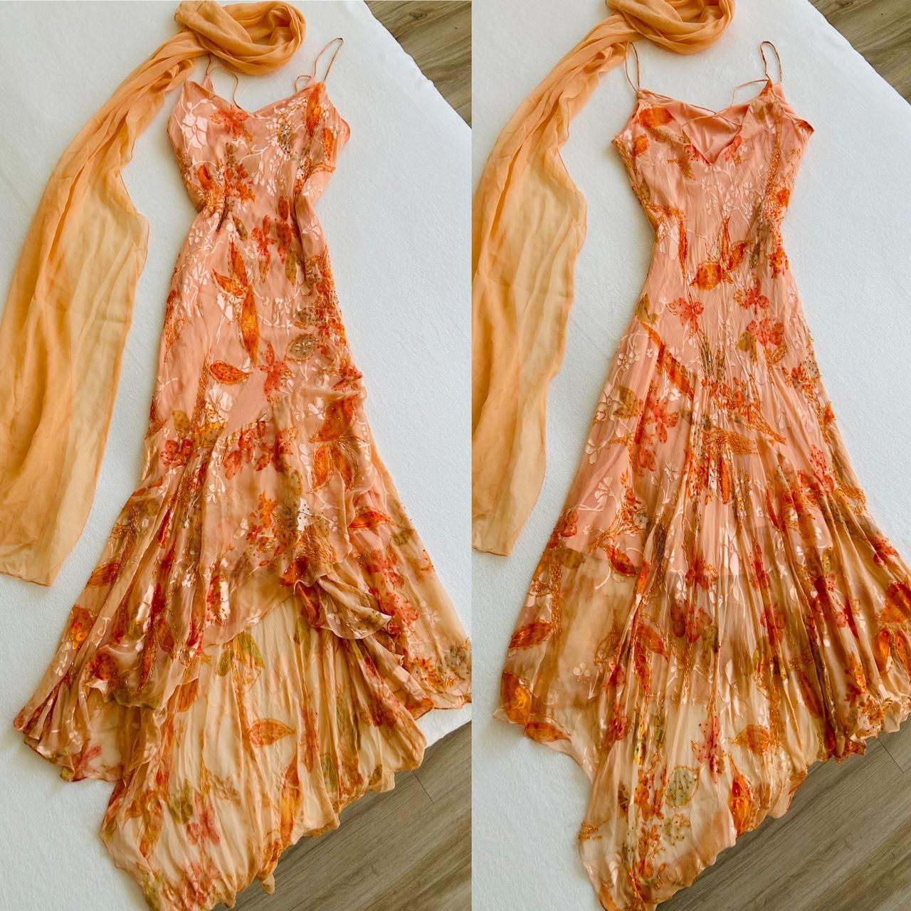 Spaghetti Straps Orange A-Line Dresses Prom Dresses